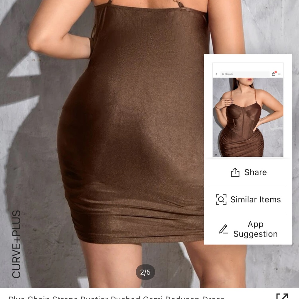 Chain strap Dress Ruched